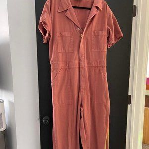 clay red Big Bud Press XXL short sleeve jumpsuit
